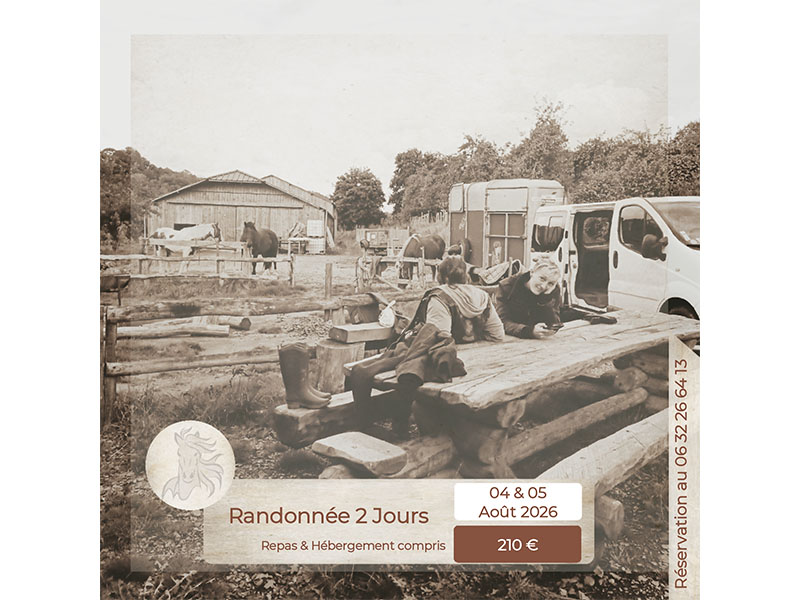 Randonnée deux jours à cheval
